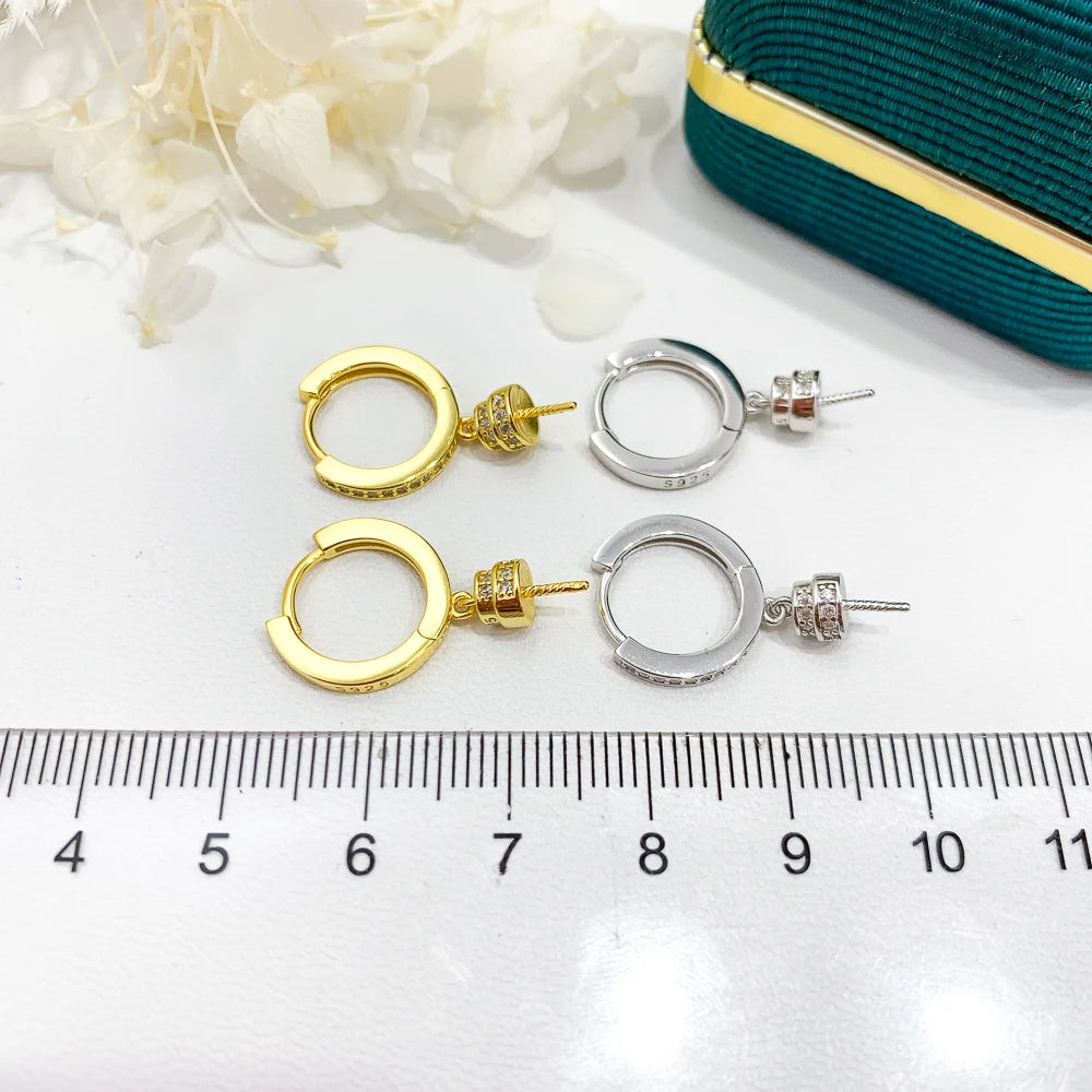 MeiBaPJ 10-11mm Big Natural Rice Pearls Fashion Drop Earrings 925 Silver Fine Wedding Jewelry for Women