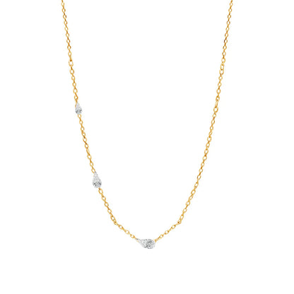 TBCYD 9ct Pear Cut Waterdrop Moissanite Necklace for Women S925 Silver Tilt Waterdrop Pendant Diamond Fashion Party Jewelry