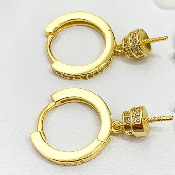 MeiBaPJ 10-11mm Big Natural Rice Pearls Fashion Drop Earrings 925 Silver Fine Wedding Jewelry for Women