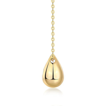 ZFSILVER S925 Sterling Silver Fashion Trendy Moissanite Gold Waterdrop Necklace For Women Wedding Charm Jewelry Match-all N14902